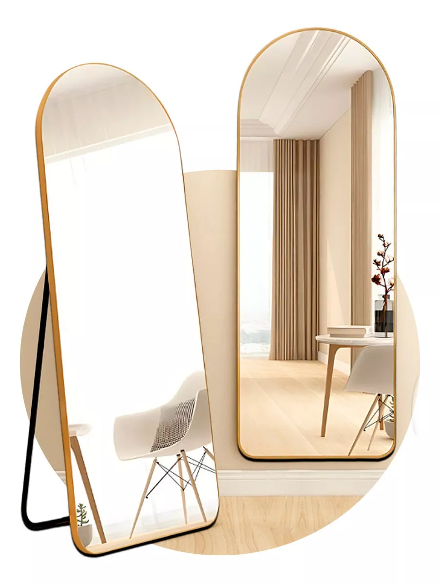 Specchio Pinterest con supporto e cornice dorata – SALDI