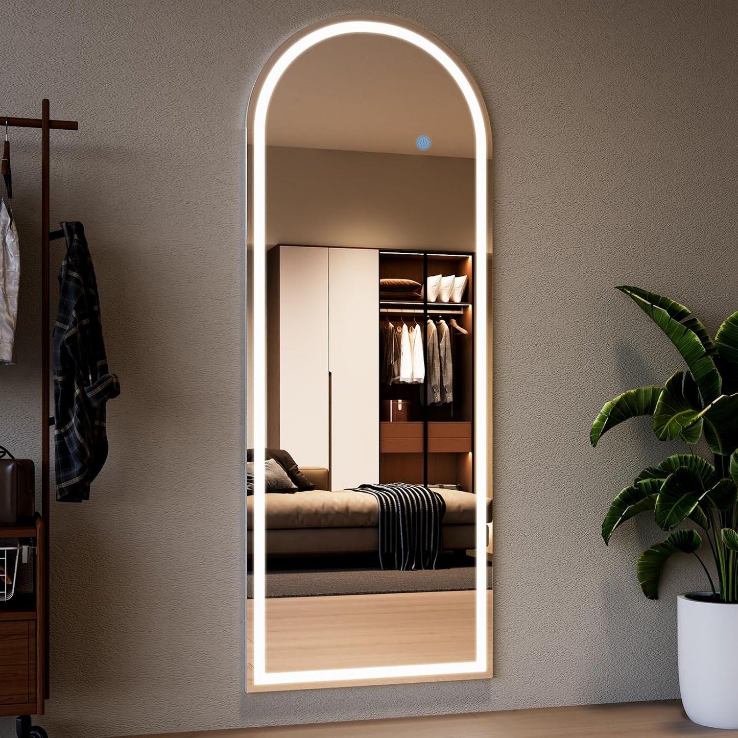 Specchio Pinterest con LED Touch – Lucido 170x70 cm – Saldi