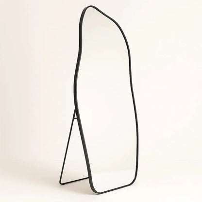 Specchio a figura intera in cotone biologico con cornice in alluminio – Offerta speciale 150 x 60 cm