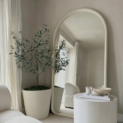 Elis – Specchio in cemento extra grande, a tutta altezza, con arco, 190 cm x 100 cm