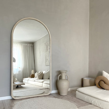Elis – Specchio in cemento extra grande, a tutta altezza, con arco, 190 cm x 100 cm