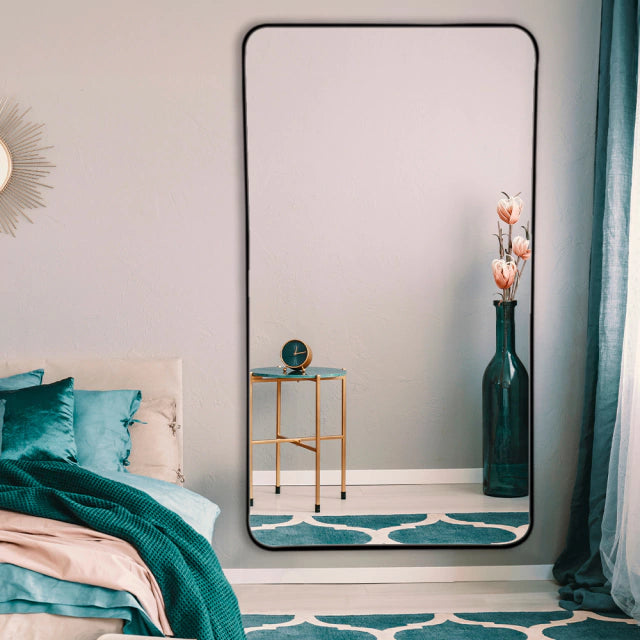 Specchio a figura intera rettangolare con angoli arrotondati | 170 x 90 cm