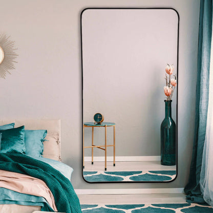Specchio a figura intera rettangolare con angoli arrotondati | 170 x 90 cm