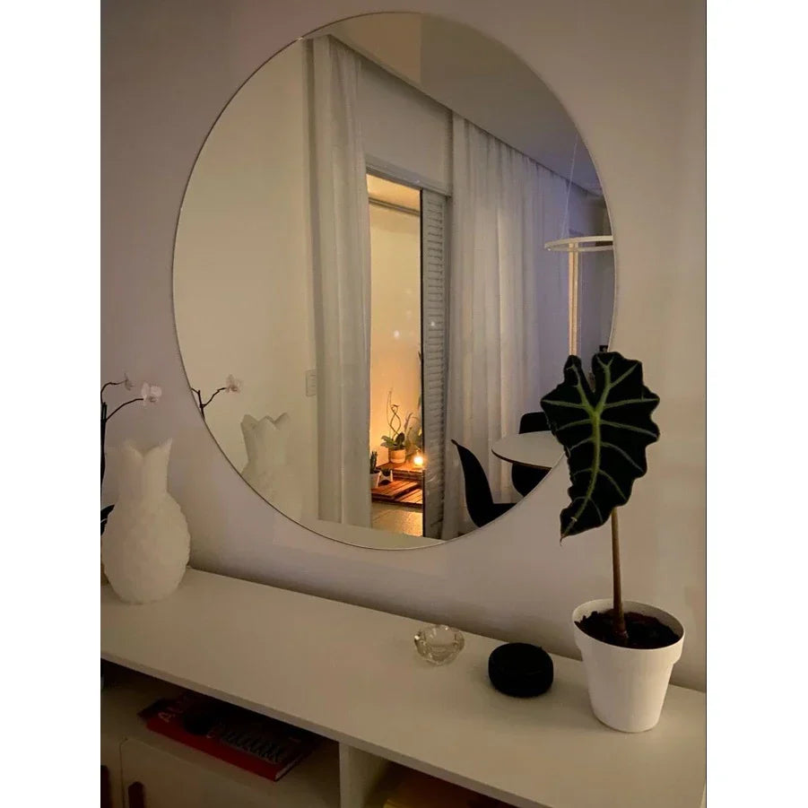 Grande specchio decorativo rotondo 90 x 90 cm – Offerta