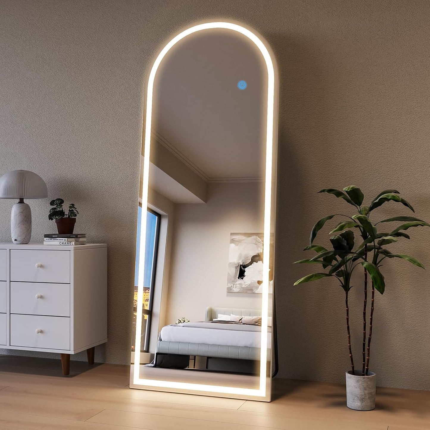 Specchio Pinterest con LED Touch – Lucido 170x70 cm – Saldi