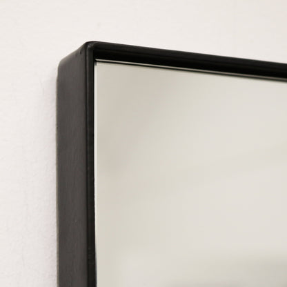 Xavril – Grande specchio a figura intera rettangolare in metallo nero, 179 cm x 80 cm