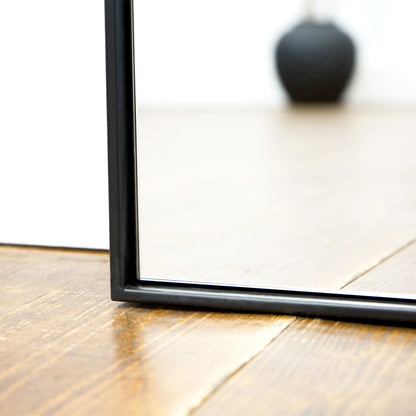 Xavril – Specchio a figura intera nera in metallo, extra grande, 190 cm x 120 cm