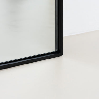 Xavril – Specchio a figura intera in metallo, extra grande, nero, 200 cm x 100 cm